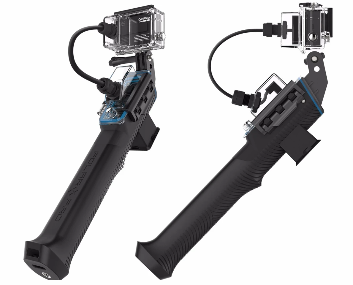 The Waterproof Live Charging Kit for the PolarPro PowerGrip H2O consists of a replacement door which covers the USB sockets