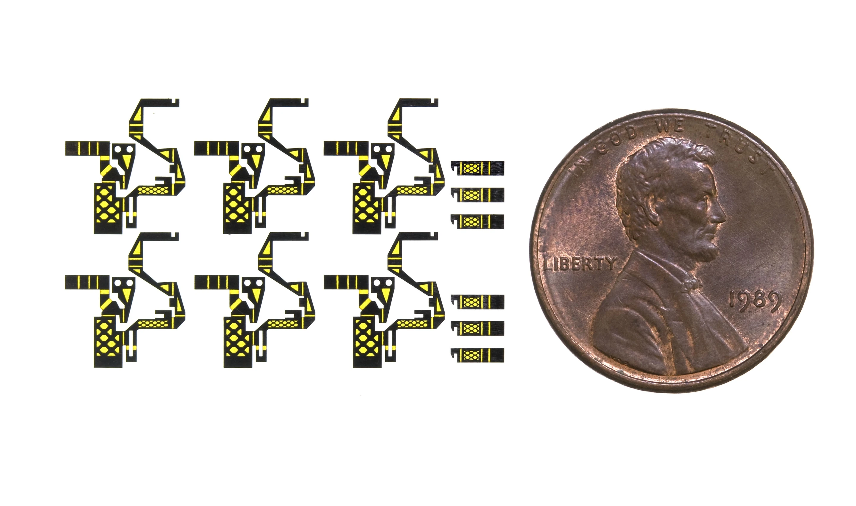 The components of a PARITy differential, with a penny for scale