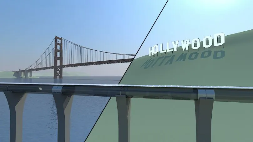 Hyperloop would allow passengers to travel the 350 miles (563 km) from San Francisco to Los Angeles in just 30 minutes