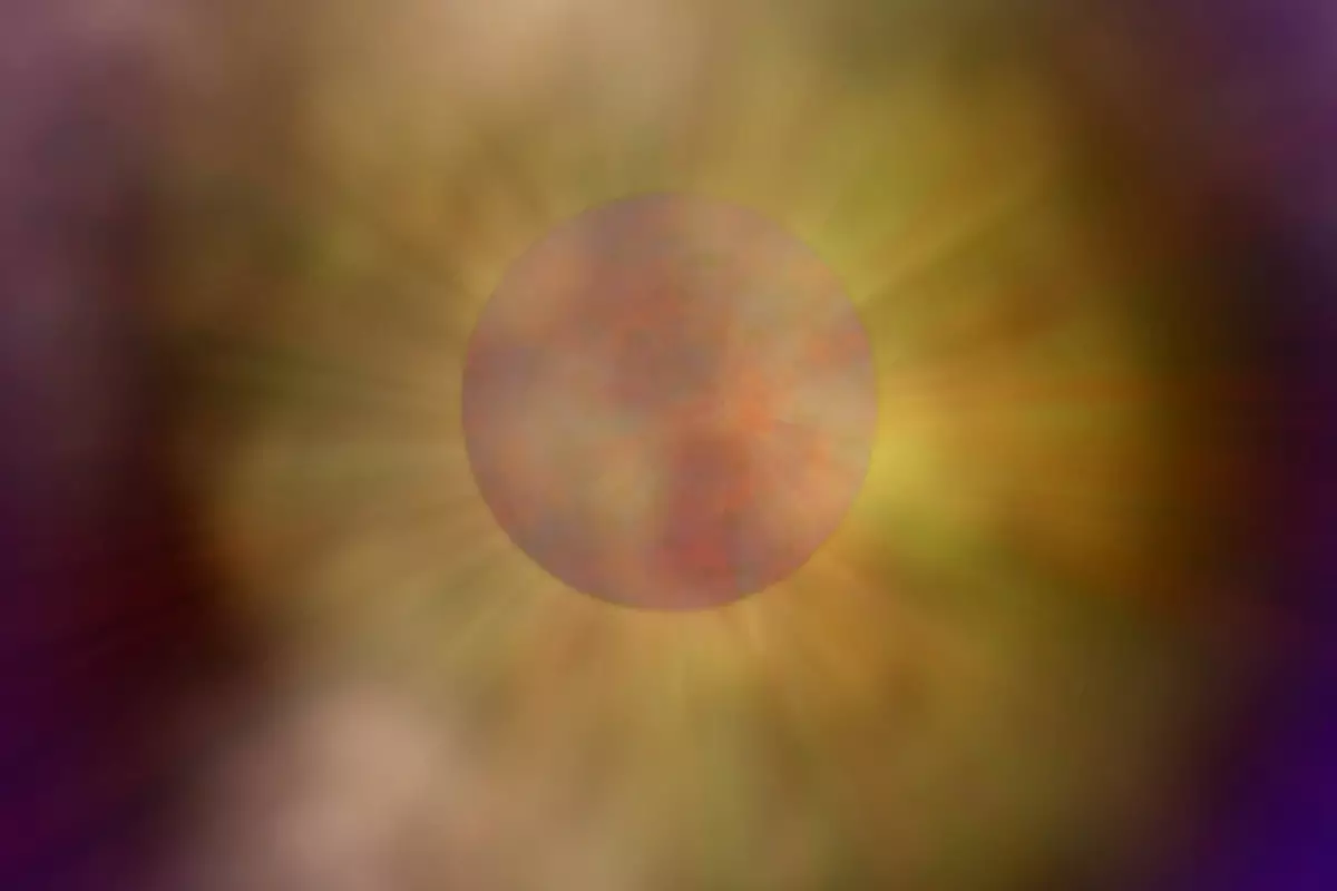 An artist's impression of a neutron star, obscured by a dust cloud