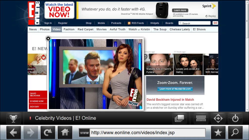The reduced clutter Kylo browser interface