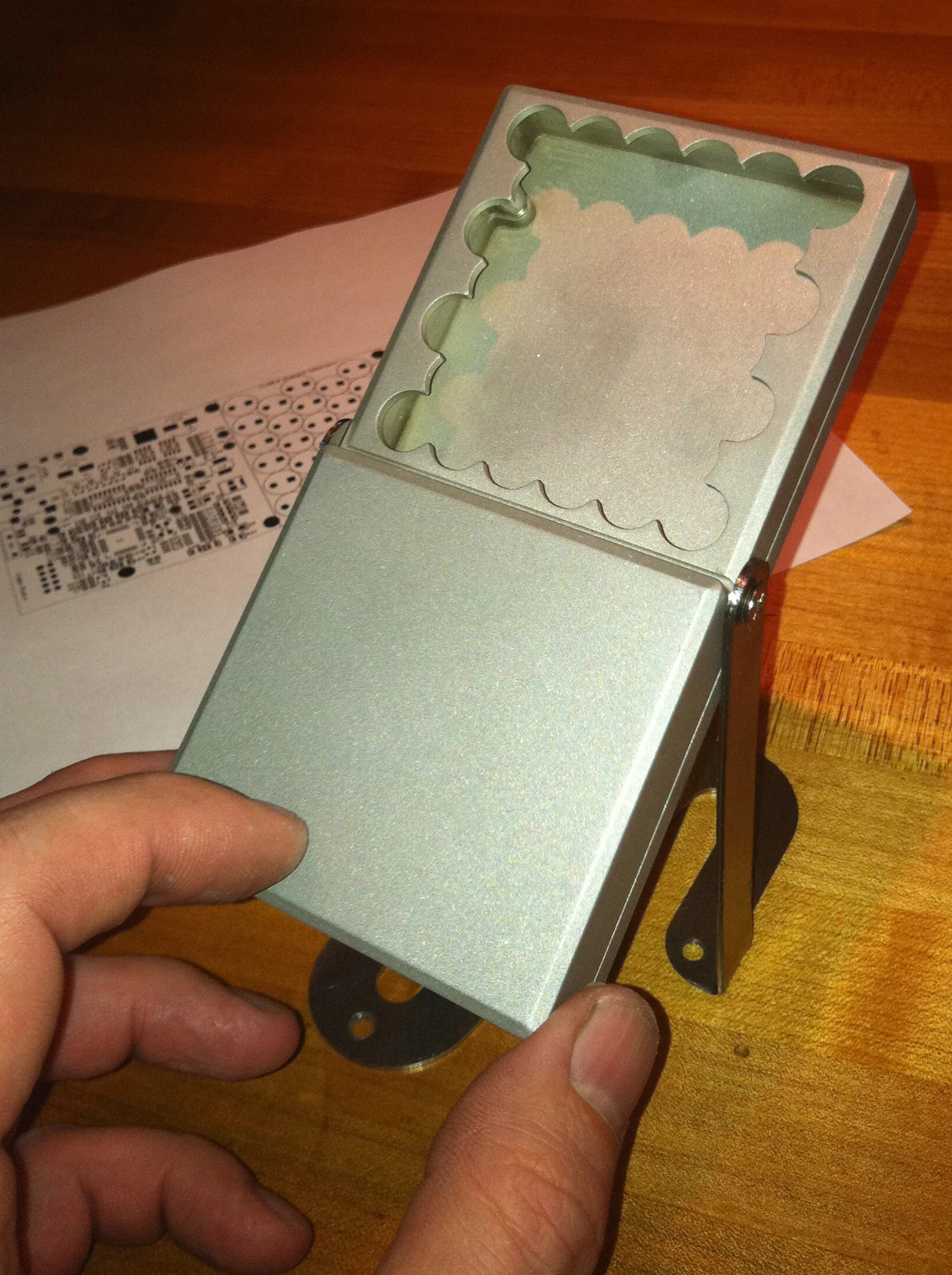 Finished prototype case after sand blasting and assembly