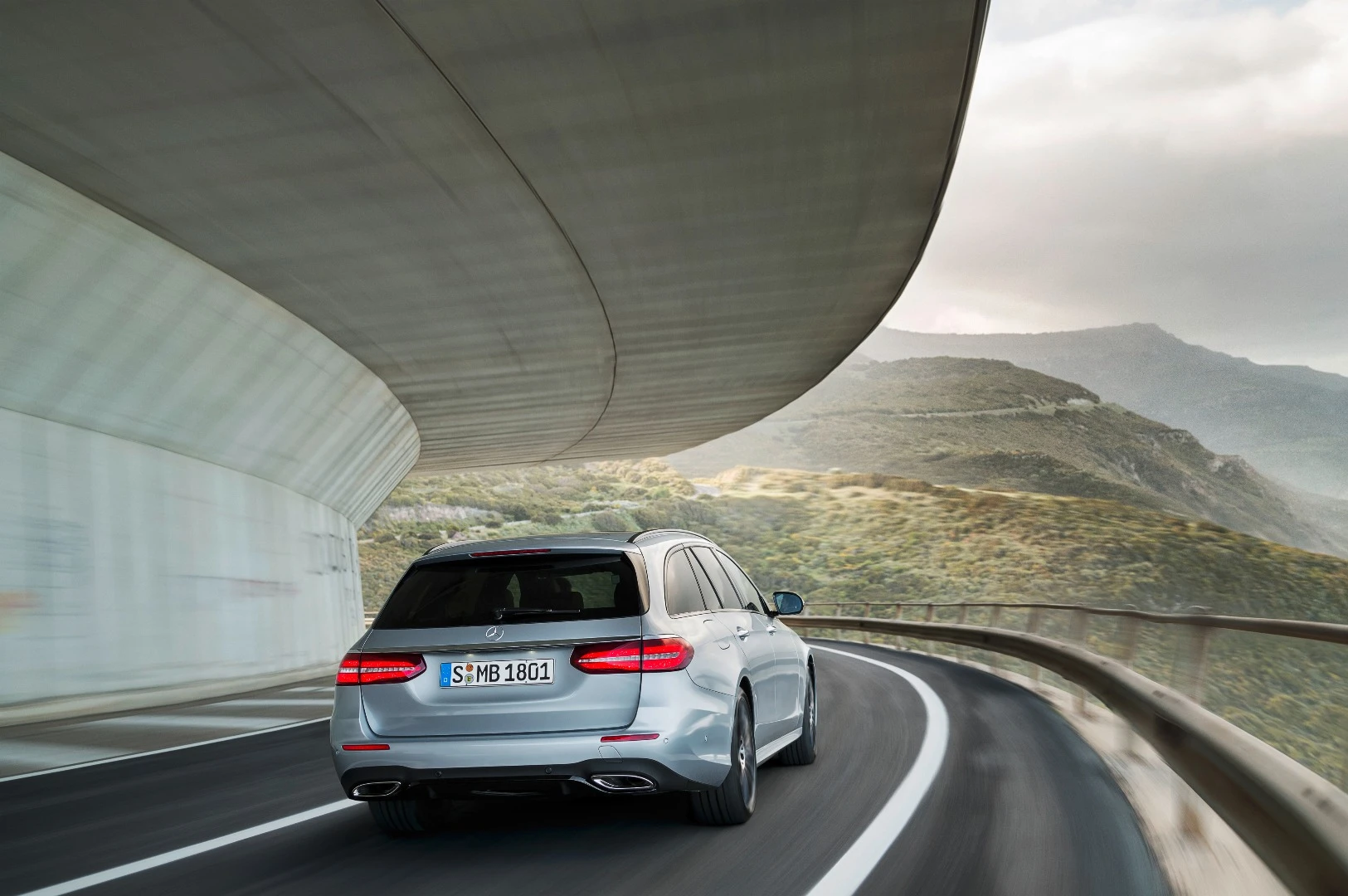 The E-Class wagon is designed to look less blocky than your average wagon