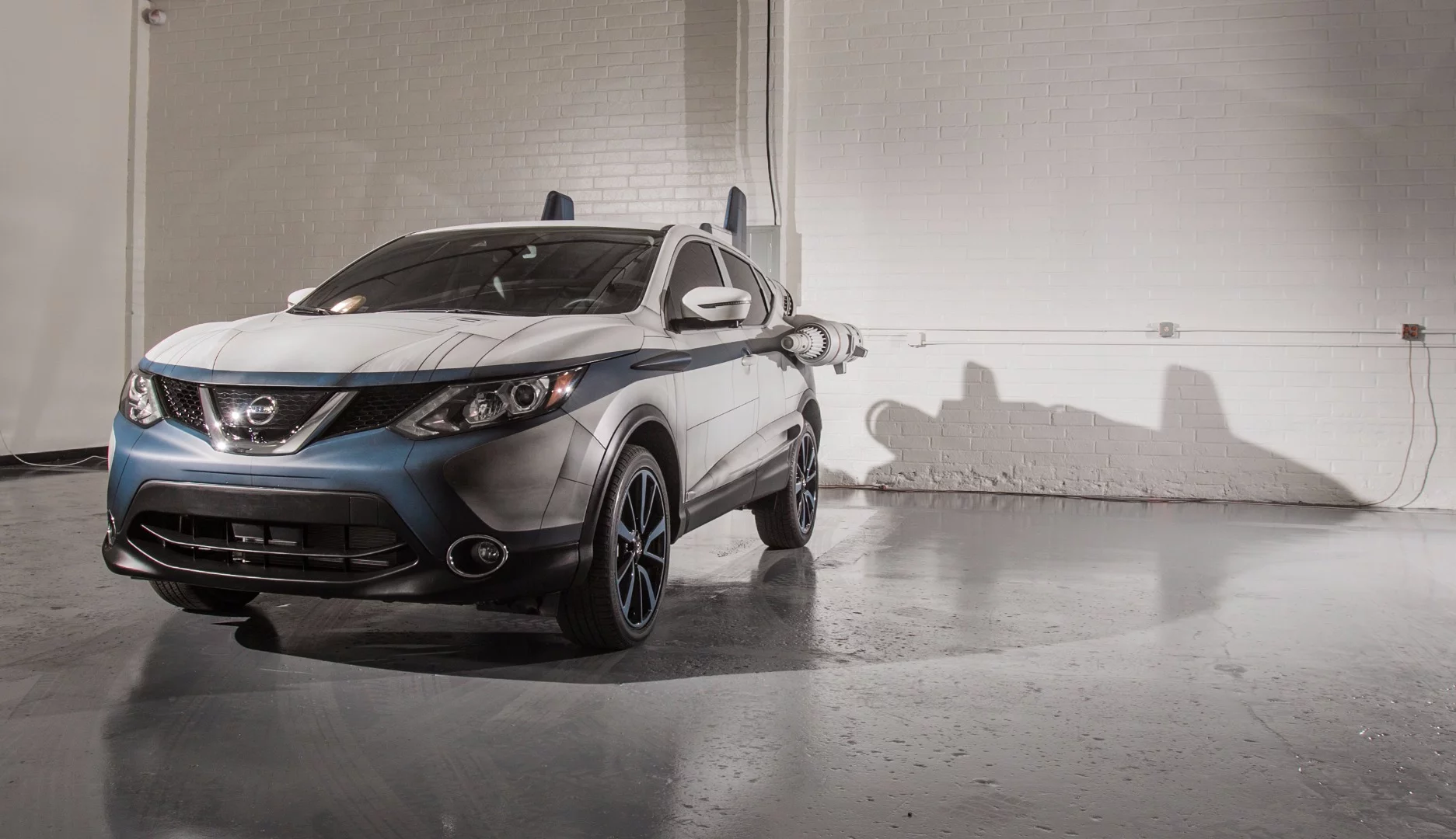 The Nissan Rogue Sport done up as an A-wing rebel fighter