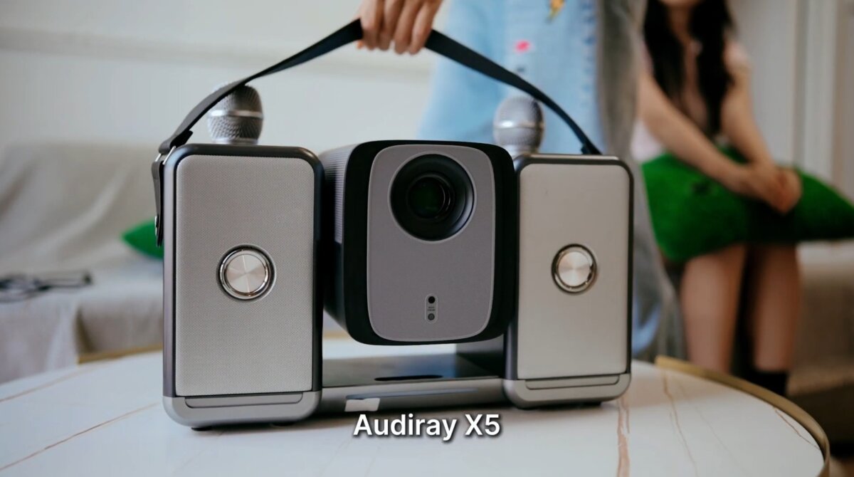 Portable 4K projector doubles as a karaoke party machine