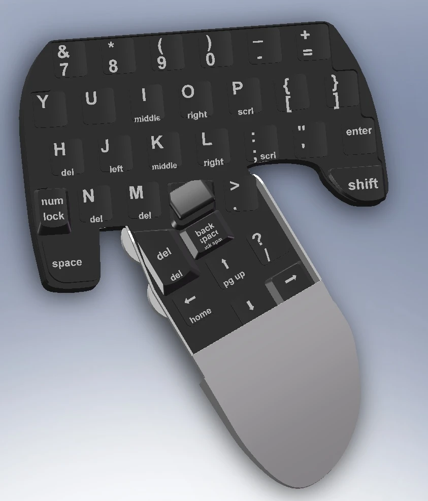 A thumb scroll wheel was proposed for the latest design, but is unlikely to be implemented