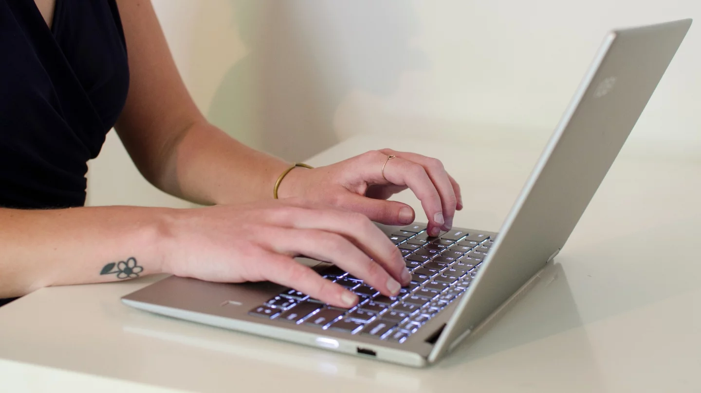 The backlit keyboard is comfortable to type on