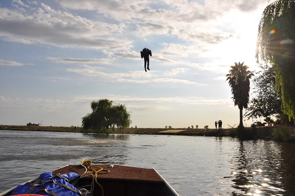 David Mayman tests the JB-9 jetpack