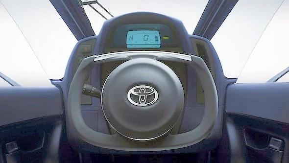 The very simple control console of the Toyota i-Road
