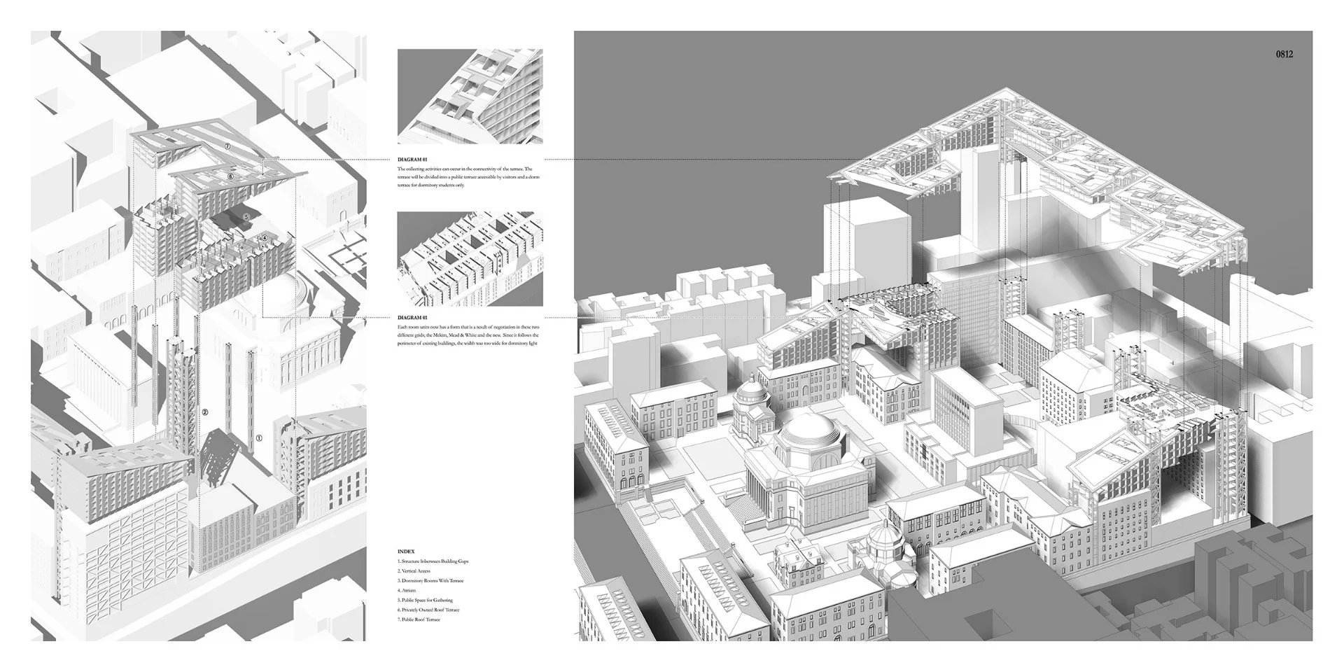 Honorable Mention in the 2018 eVolo Skyscraper competition: Revealing the Boundries by Jun Ho Han, Yungi Jung from the United States