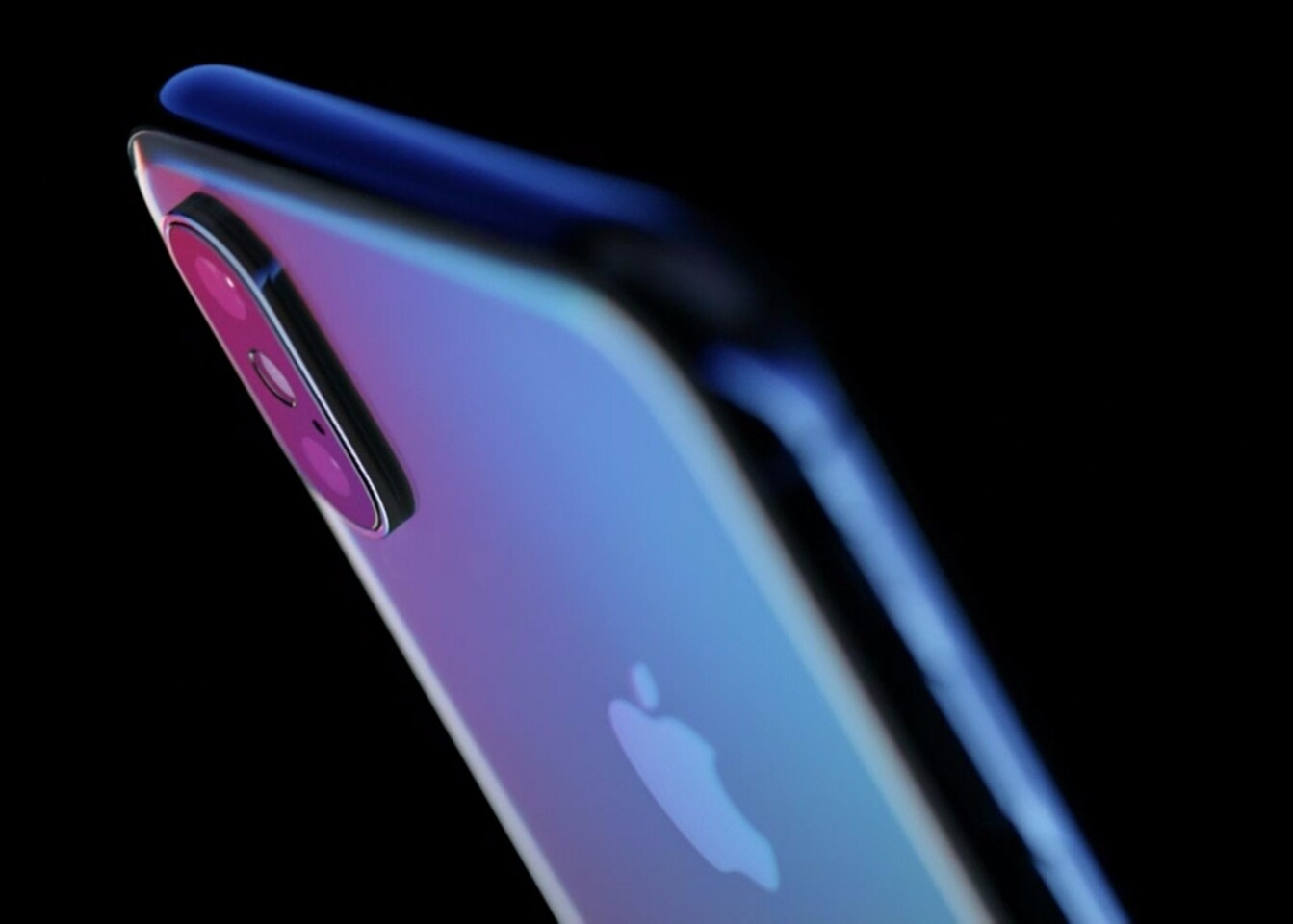 The premium iPhone X features a vertically aligned dual-sensor camera