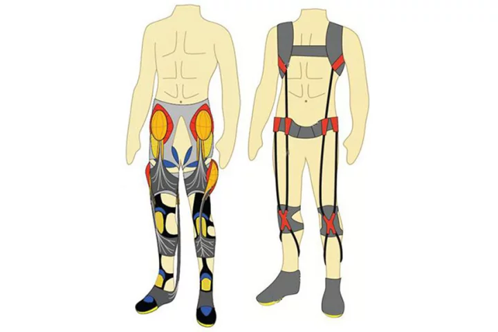 The smart suit is made up of a series of soft components designed to help improve a soldier's endurance (Image: Wyss Institute)