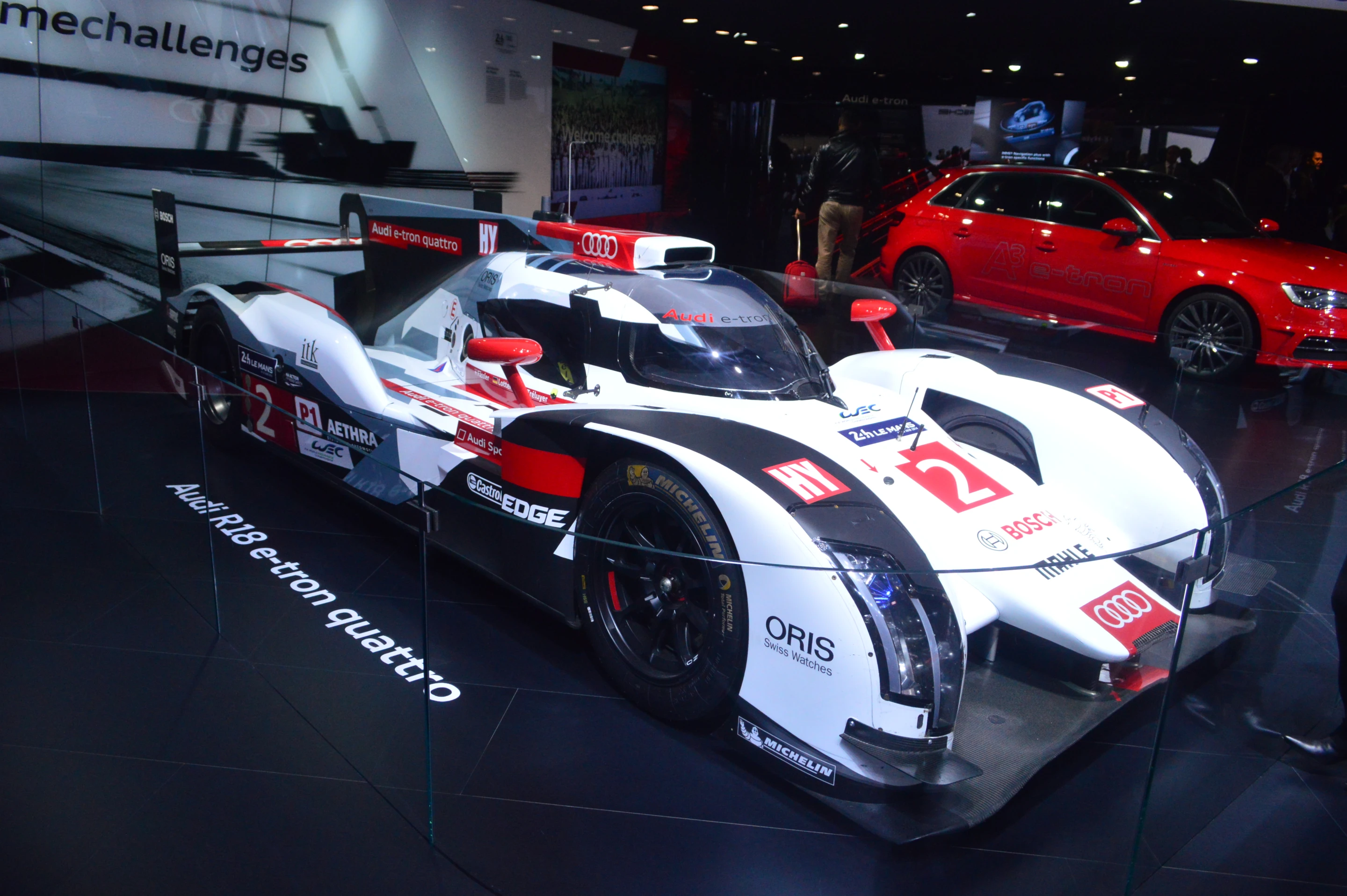 The R18 e-tron quattro Le Mans car has an AWD hybrid powertrain and laser high beams (Photo: C.C. Weiss/Gizmag)
