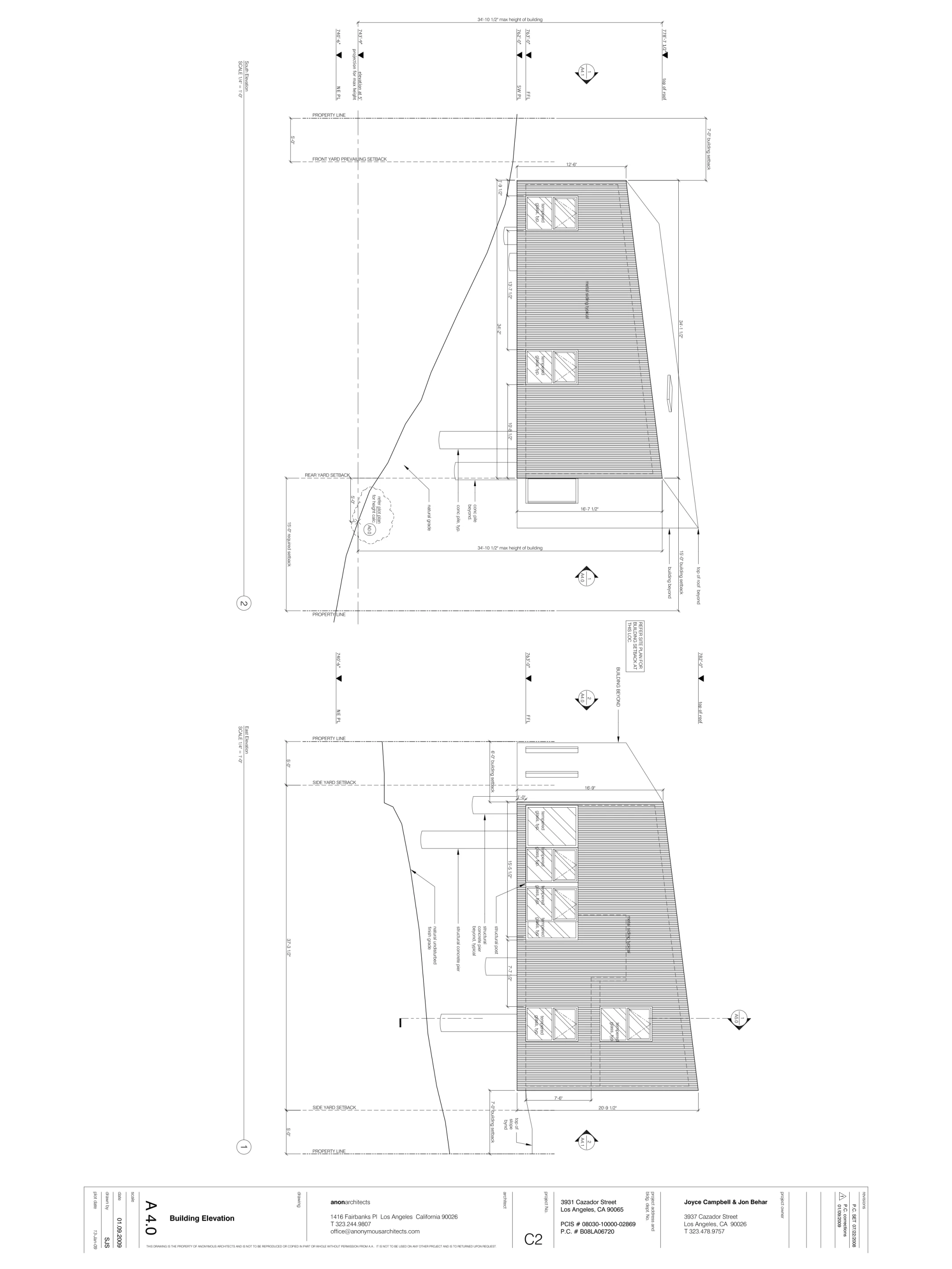 Architectural plans of the Big & Small House