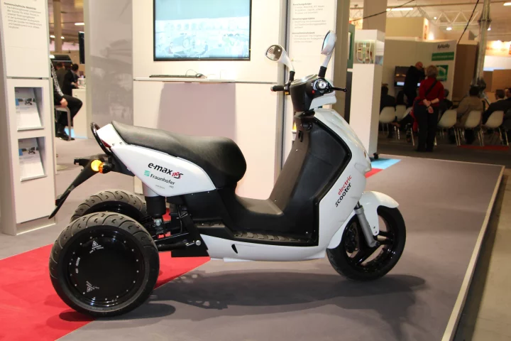 The Electromobile City Scooter demonstrator vehicle, on display in Hannover