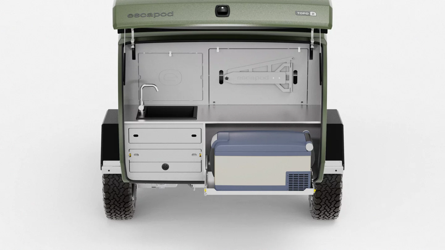 Popping open the tailgate galley