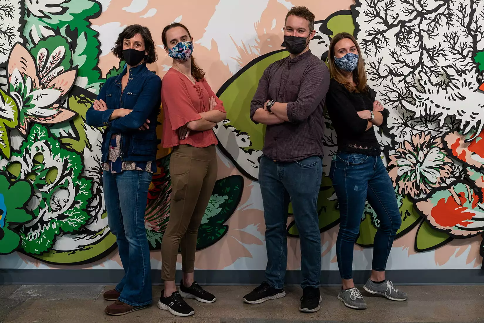 Rice University marine biologists (from left) Adrienne Correa, Kristen Rabbitt, Carsten Grupstra and Lauren Howe-Kerr