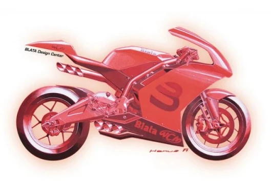 An artist's impression of the Blata V6 - the bike may make its public debut at Jerez. Can't wait for that sound.