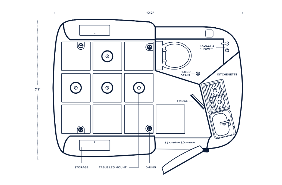 Happier Camper HC1 Studio floor plan