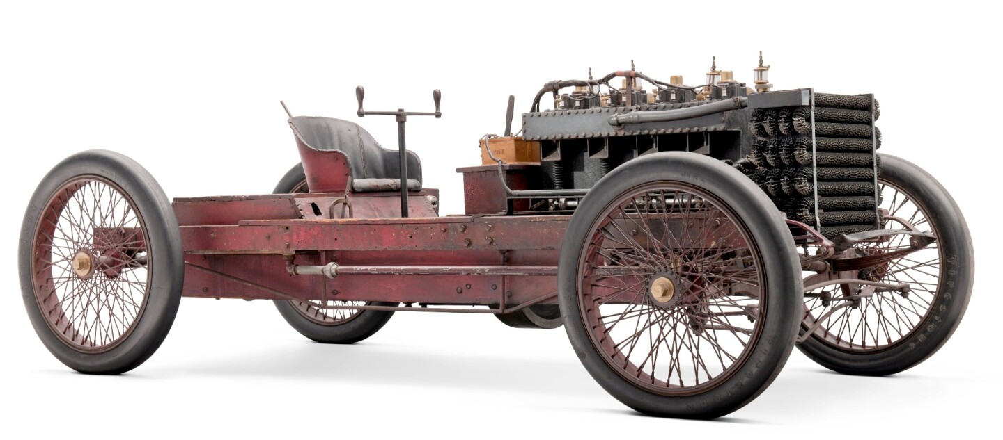 Henry Ford reclaimed the record for America again when Barney Oldfield took Henry Ford's 999 to 91.37 mph (147.05 km/h) across a frozen lake bed on 12 January 1904. Barney became the first person to travel at over 90 mph other than by rail, and he did so using the brutal 1156 cu.in.(18.9 L) with its four bucket-sized pistons each firing 350 times every mile. At 1,200 rpm, the 999 was geared for 100 miles an hour.
