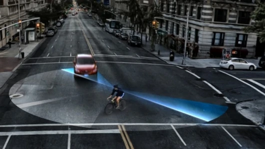 City cyclists could benefit from the extended peripheral vision provided by the Nike Hindsight glasses