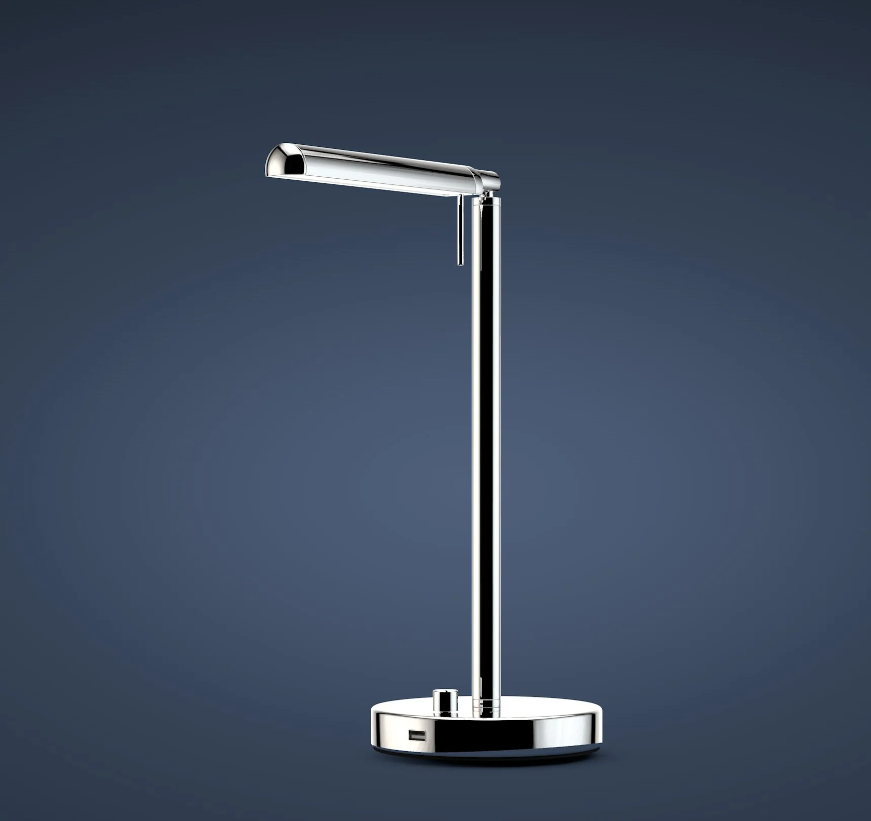 The t'Light E2 LED desk lamp features a dimmable 250 lumen, 5W LED light