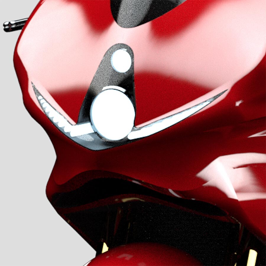 MondialMoto V5R: stacked headlights and carbon bodywork