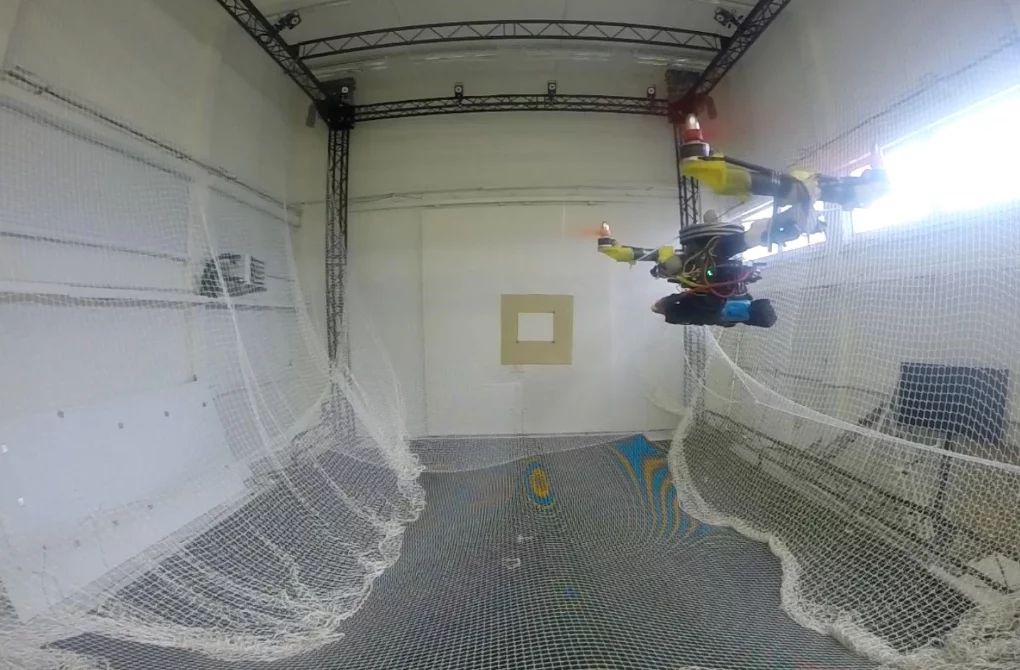 The Quad-Morphing drone in regular flight mode