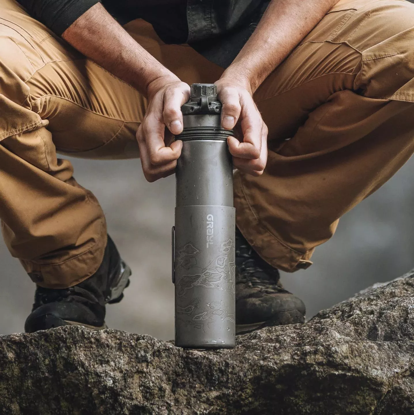 The GeoPress Ti can reportedly filter and purify virtually any freshwater source