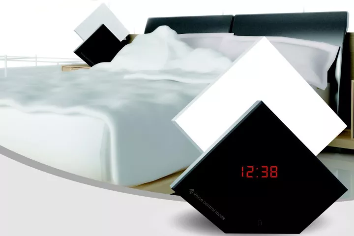The Aurora Wake-Up Light is an alarm clock with an illuminated section that actually rises like the sun