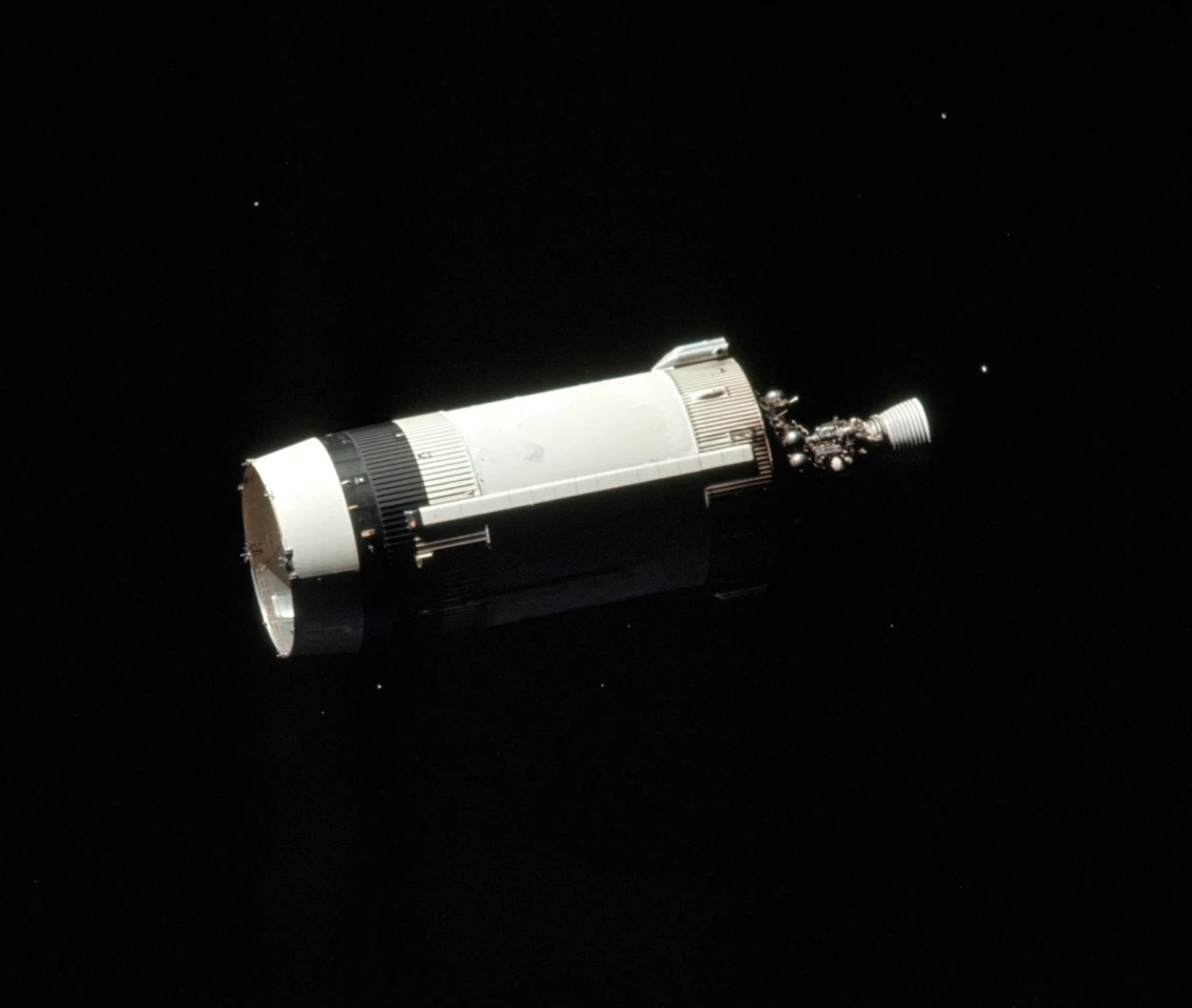 Spent S-IVB booster as seen from Apollo 17