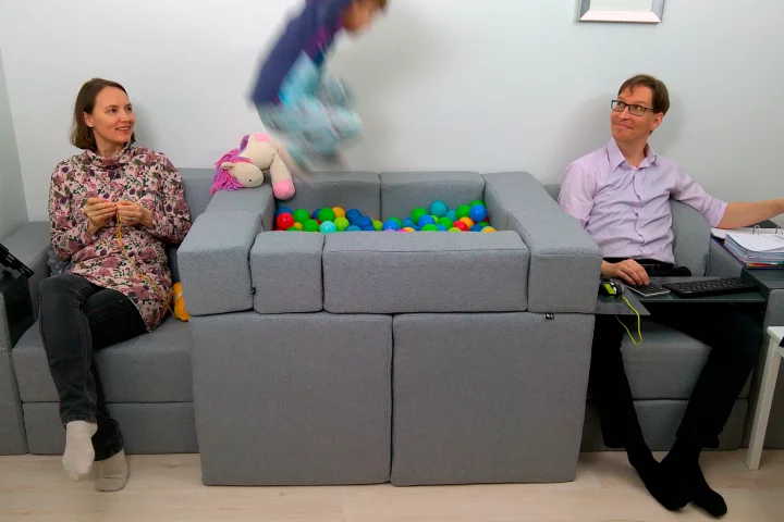 Finnish designers Sanna and Mika Myllylä from Living Spaces, have created a modular furniture concept that can transform in a matter of seconds