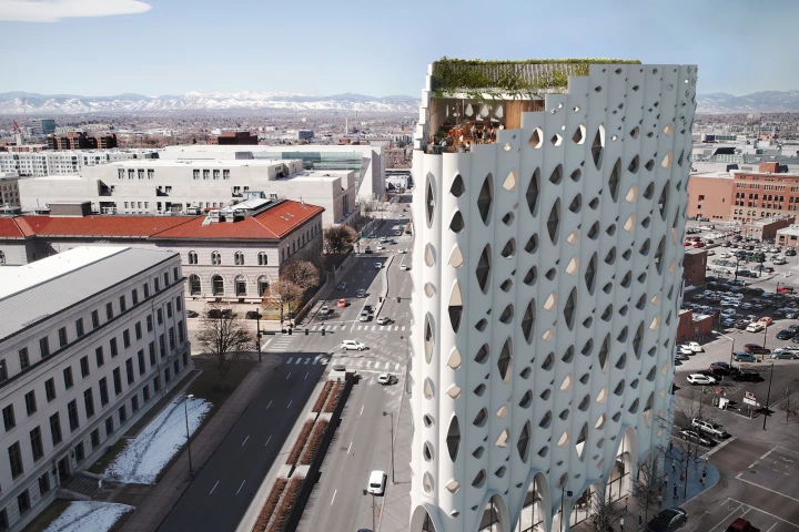 Populous will feature a rooftop terrace area and a partially green roof