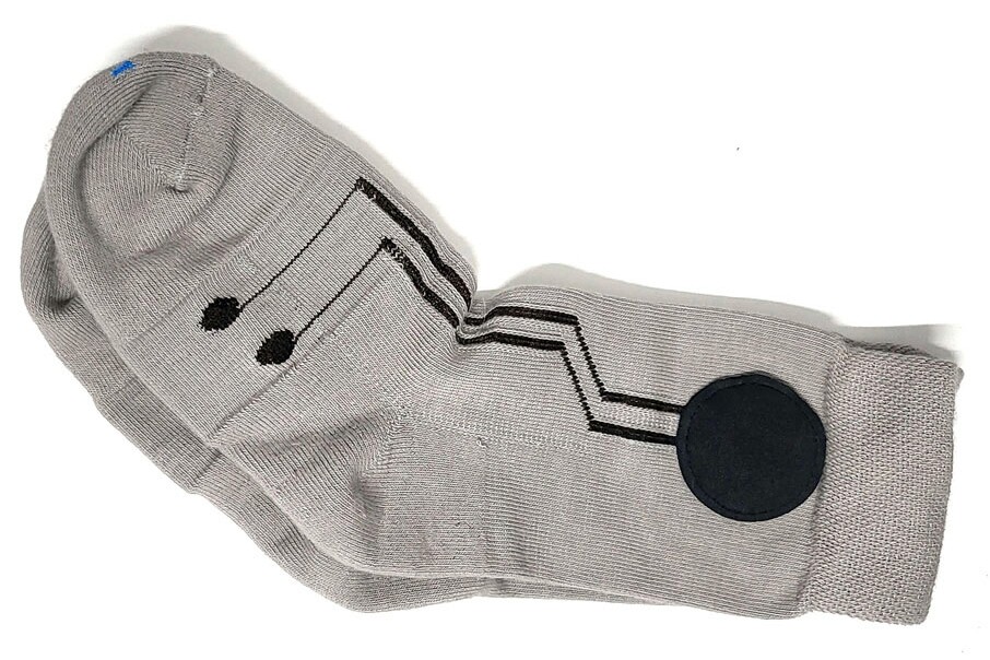 A pair of the SmartSocks, which could also be used to monitor people with non-verbal autism