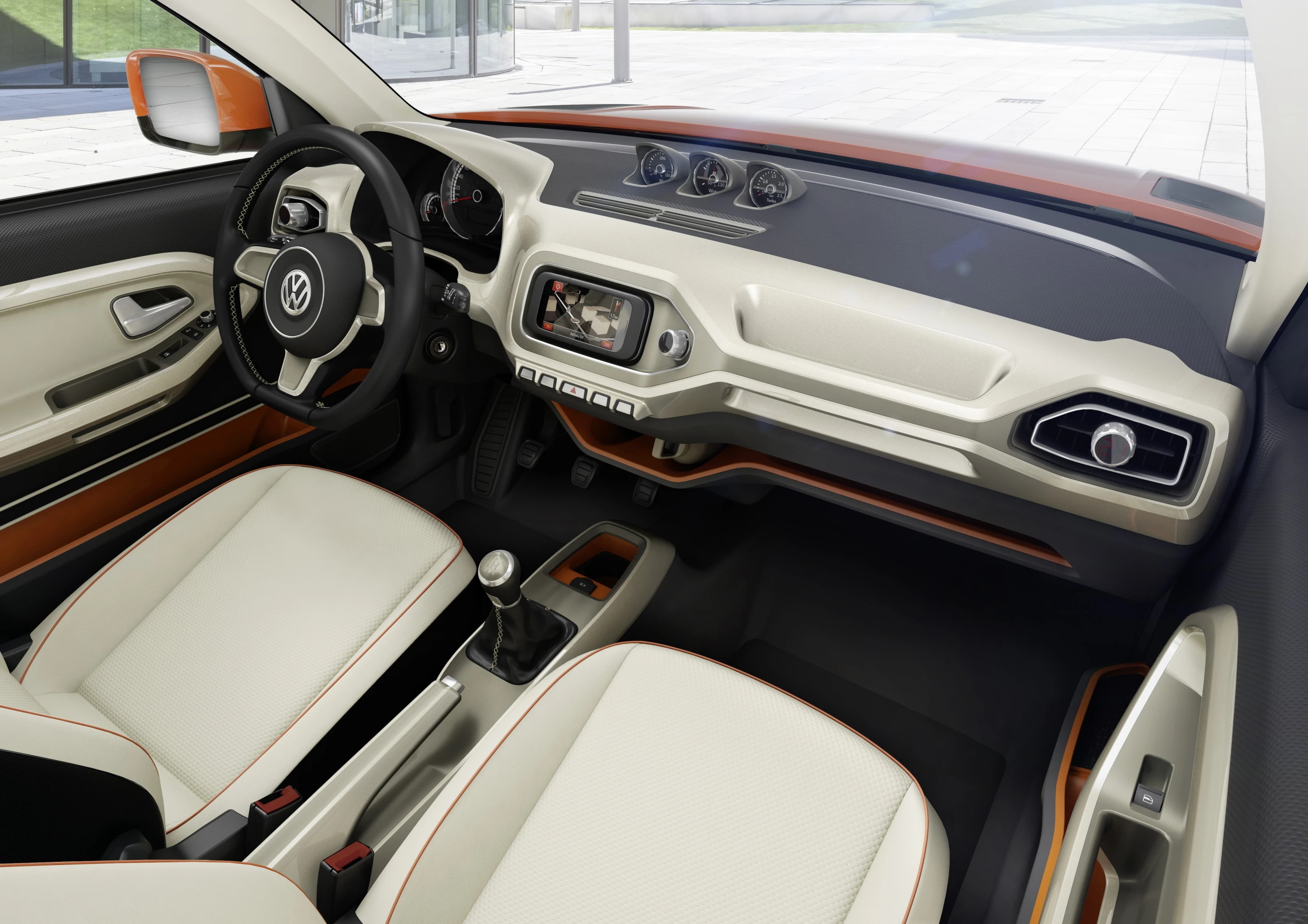 The interior of Volkswagen's Taigun compact SUV concept