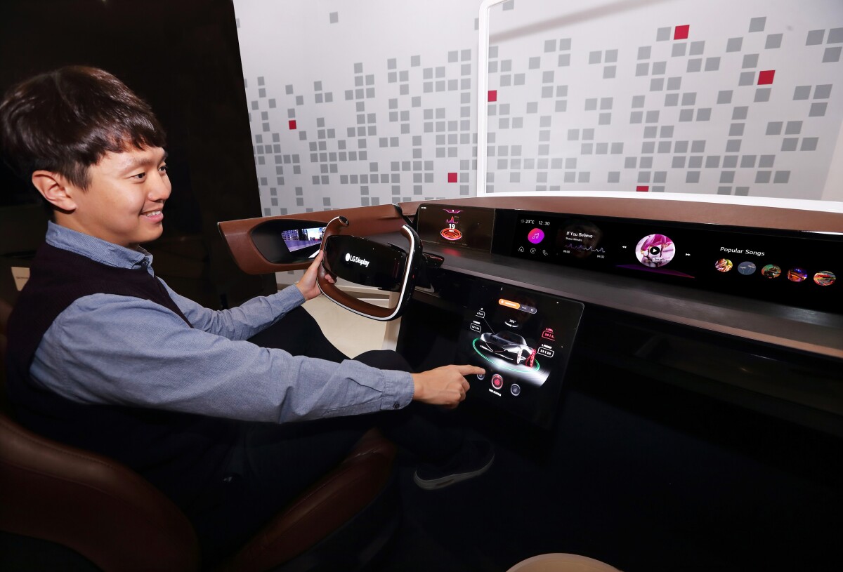 LG Display will preview an OLED dashboard at CES 2020, comprising four screens housed under a single sheet of glass