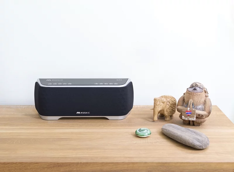 Different music can also be played on each Musaic device in the home