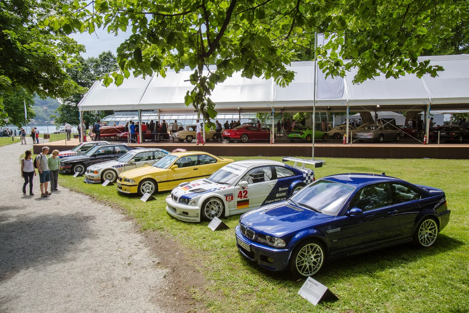 The event's partner, BMW, had no shortage of classic window dressing to spread around.
