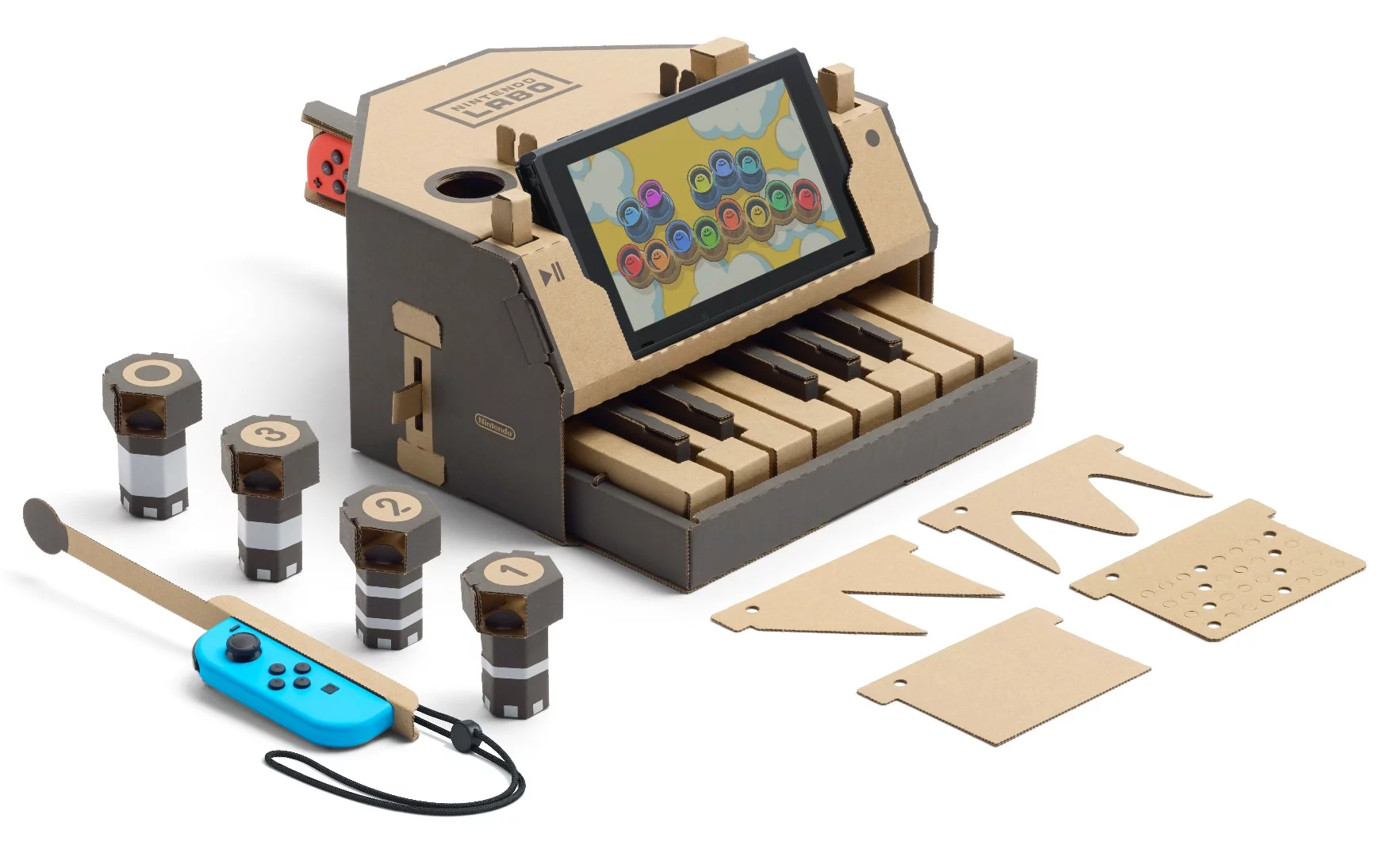 The Nintendo Labo Toy-Con Piano plays different tones for different keys