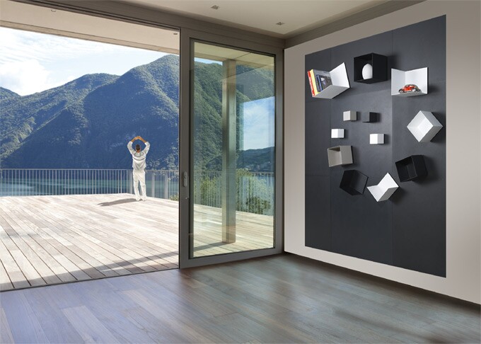 The Magnetic Spirit shelving system could be installed on any wall in any room, at the discretion of the individual buyer
