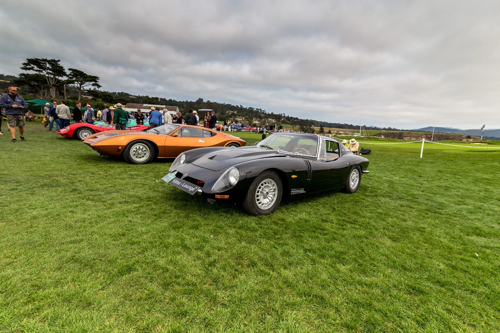 Bizzarrini's gathered at the far end of the fairway