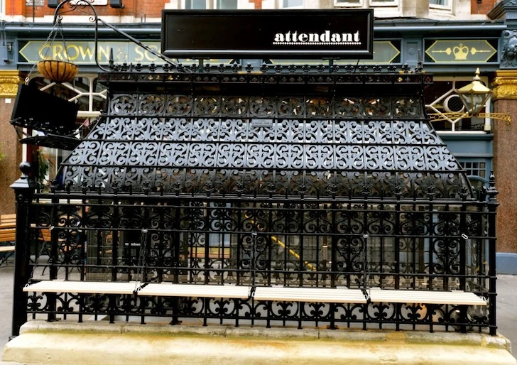 “The Attendant” cafe is located in Fitzrovia, London