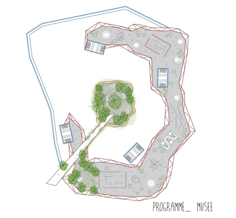 Architectural drawing of the City Sand Tower (Image: Manal Rachidi Oxo Architects and Nicolas Laisné Associes)