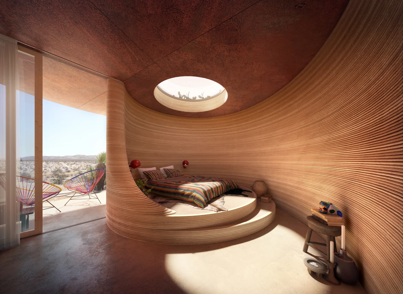 El Cosmico's homes will be quite complex for 3D-printed structures and will incorporate domes, arches, vaults and parabolic forms