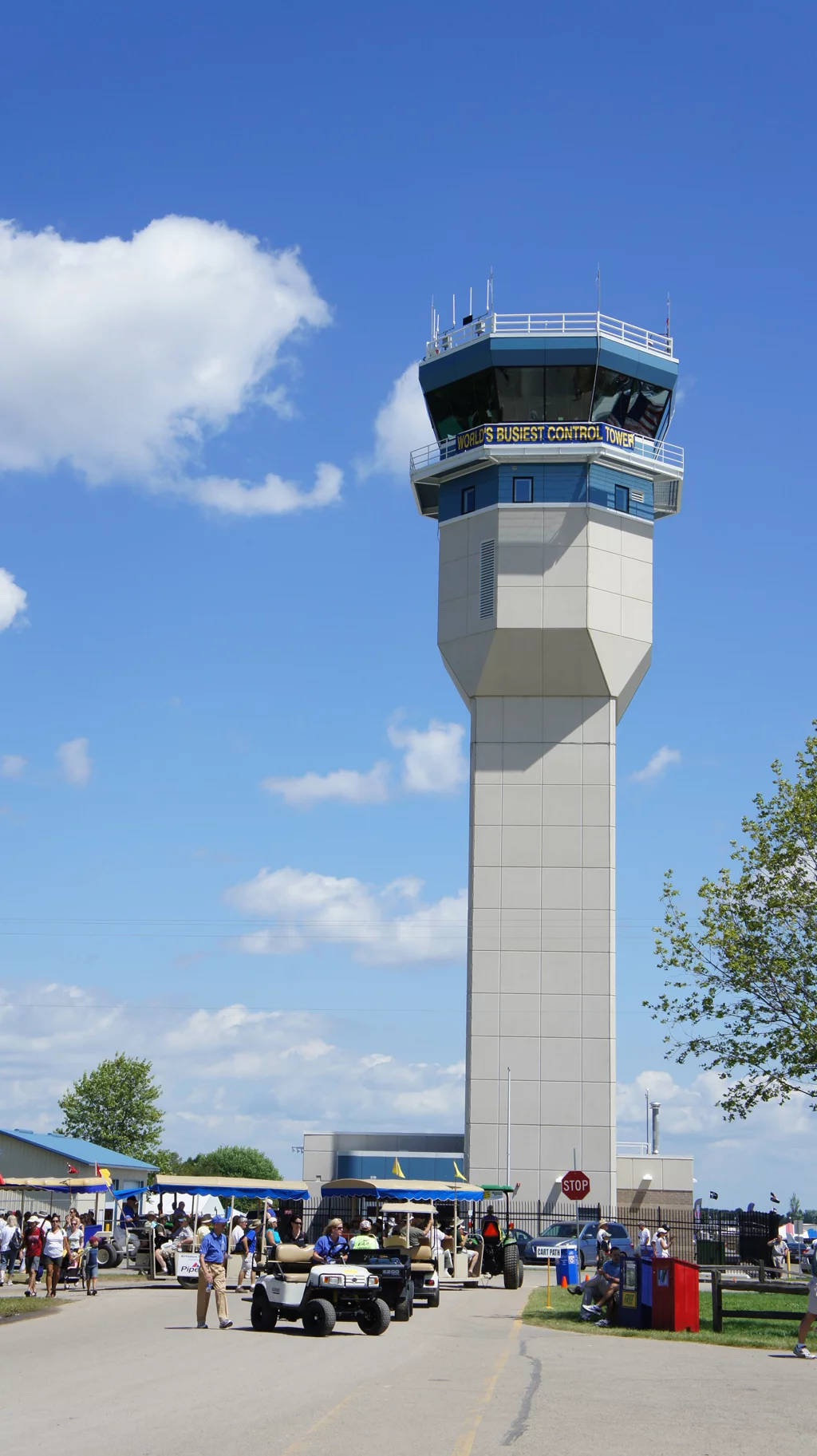 the air control tower at Oshkosh - this week it became the world's busiest