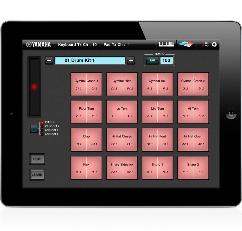 Yamaha Arp & Drum app drum pads