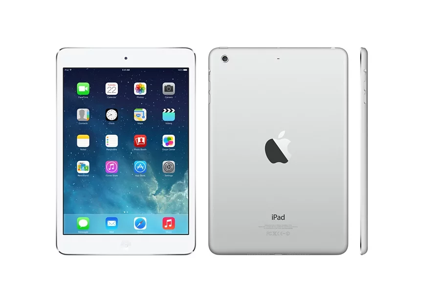 The new iPad Mini comes in two hues, including silver
