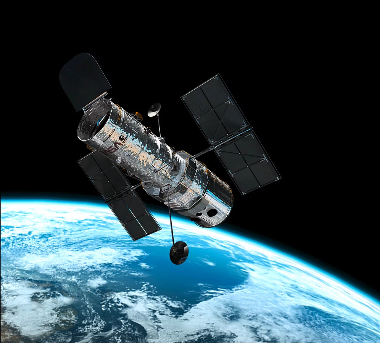The Hubble space telescope in orbit (Image: NASA/ESA)