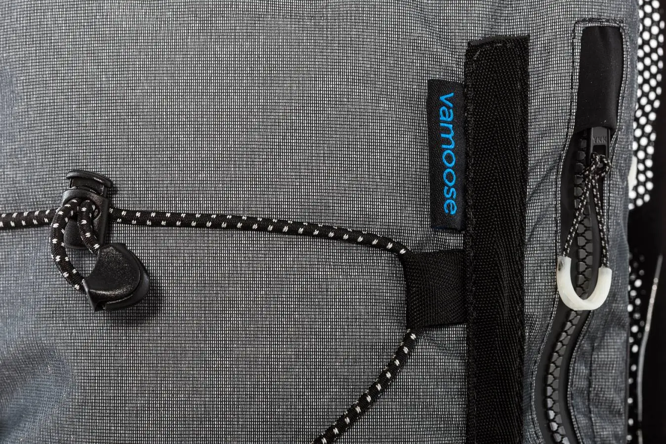 The backpack includes bungee straps for increased carrying capacity