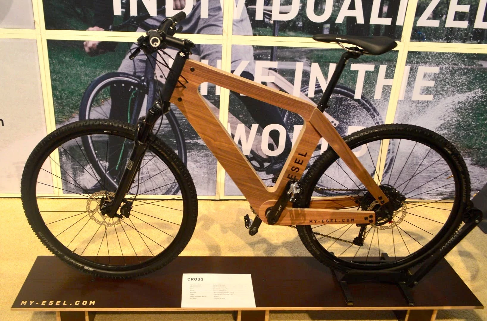 The My Esel Cross bike, on display at ISPO 2018